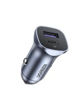 يوجرين شاحن سيارة بمنفذ تايب سي ومنفذ يو اس بي - اسود - الصورة 3