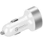 ⁦موماكس شاحن سيارة بمنفذين يو اس بي وبقوة 30وات - ابيض⁩ - الصورة ⁦2⁩