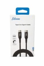 ايدوم كيبل شحن سريع تايب سي الى تايب سي قماش بقوة 60 واط وبطول 2م - اسود - الصورة 5