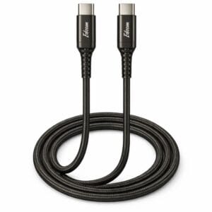 ايدوم كيبل شحن سريع تايب سي الى تايب سي قماش بقوة 60 واط وبطول 2م - اسود