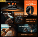 ⁦أورايمو 5 لايت ساعة ذكية - اسود⁩ - الصورة ⁦2⁩