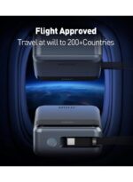 ⁦جودا شارج 20 بطارية متنقلة بسعة 20الف مل أمبير مع سلك مدمج تايب سي ومنفذ تايب-سي ويو إس بي تدعم الشحن السريع بقوة 65W - اسود⁩ - الصورة ⁦4⁩