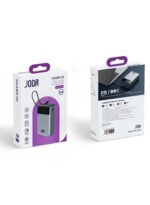 ⁦جودا شارج 20 بطارية متنقلة بسعة 20الف مل أمبير مع سلك مدمج تايب سي ومنفذ تايب-سي ويو إس بي تدعم الشحن السريع بقوة 65W - اسود⁩ - الصورة ⁦2⁩