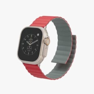 ليفيلو كوسمو اسوار ساعة ابل قماش 42/44/45/49 - احمر رمادي