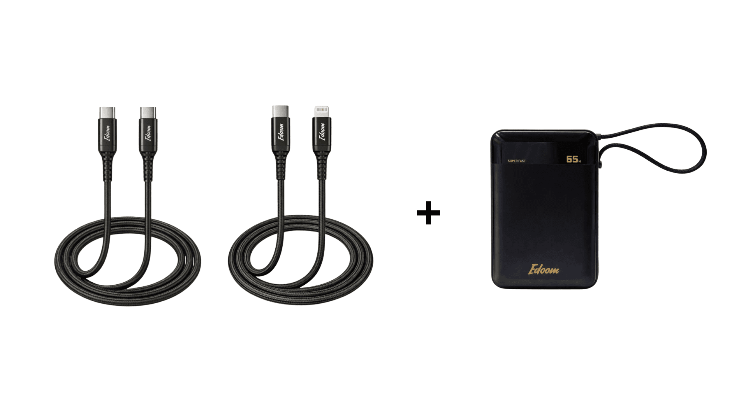 شن ايدوم بطارية بقوة 20 الف + 2 كيابل ايدوم من اختيارك - الصورة 1