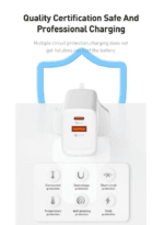 ⁦لانيكس شاحن جداري بمنفذ تايب سي ومنفذ يو اس بي وبقوة 45 واط⁩ - الصورة ⁦3⁩