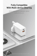 ⁦لانيكس شاحن جداري بمنفذ تايب سي ومنفذ يو اس بي وبقوة 65 واط⁩ - الصورة ⁦3⁩