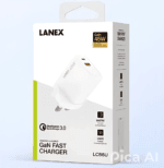 ⁦لانيكس شاحن جداري بمنفذ تايب سي ومنفذ يو اس بي وبقوة 45 واط⁩ - الصورة ⁦4⁩