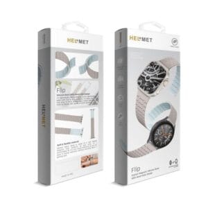 هلمت - سير ساعه Flip ابل وسامسونج مقاس من 38مم إلى 49 - بني ازرق فاتح